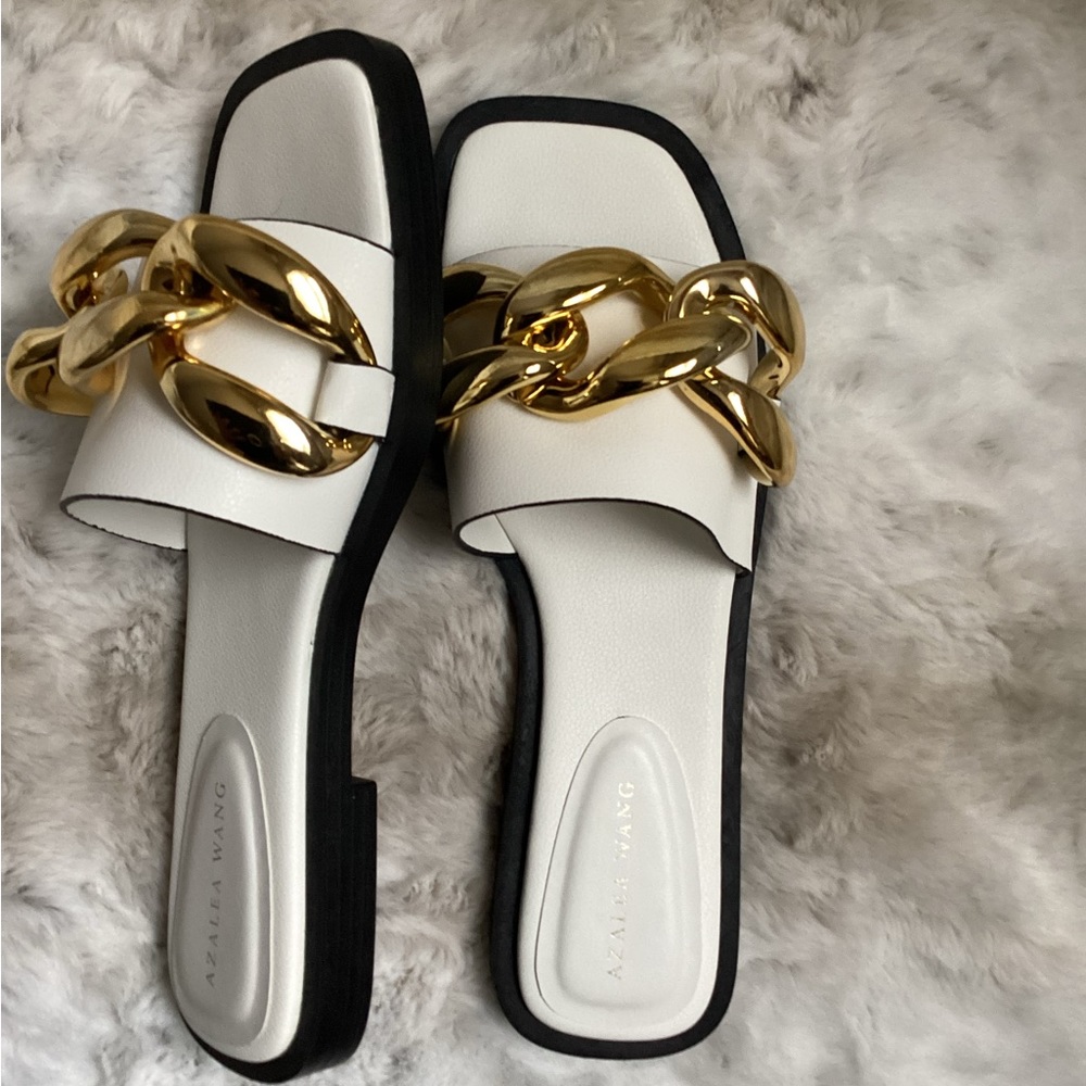 Azalea Wang Parker-White Sandal, 8, NIB - Picture 4 of 8